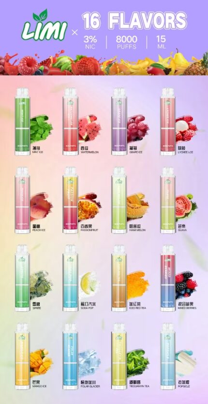 抛棄式 一次性電子煙 LIMI 8000口