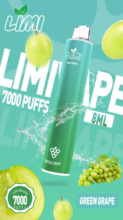 LIMI7000口-拋棄式/一次性電子煙-超靚外觀-日本青提