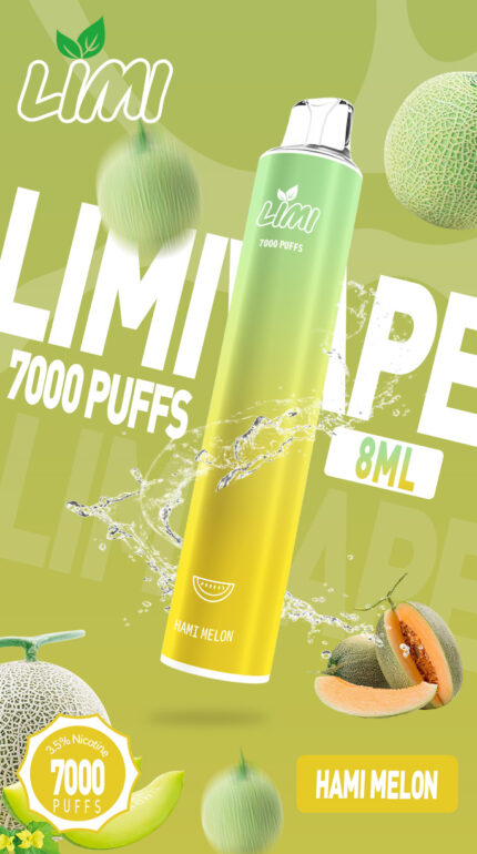 LIMI7000口-拋棄式/一次性電子煙-哈密瓜