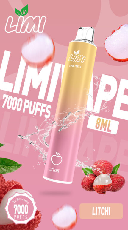 LIMI7000口-拋棄式/一次性電子煙-超靚外觀-清甜荔枝